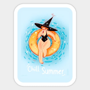 Chill Summer Witch Sticker